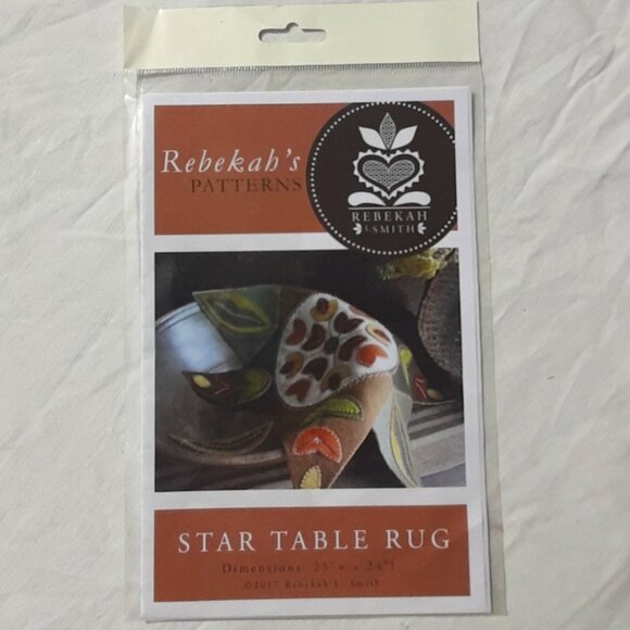 Rebekah's Quilting Pattern Instructions TABLE RUNNER TABLE RUG Star - Picture 1 of 2